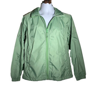 Columbia windbreaker, size M, apple green.